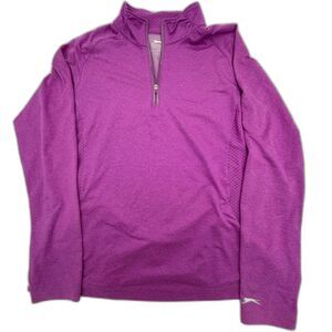 Slazenger Tech LS 1/4 Zip Golf Shirt Hydro-Dri UPF 30, Size XL